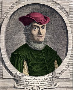 Portret Barucha Spinozy (1632-1677), holenderskiego filozofa. Znany również jako Bento de Espinosa lub Benedictus de Spinoza lub Benoit de Spinoza. Grawerowanie XVIII wieku autorstwa Unknown artist