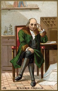 Portret Benjamina Franklina (1706 - 1790), amerykańskiego polityka, memorialisty, pamfletarianina i fizyka. autorstwa Unknown artist
