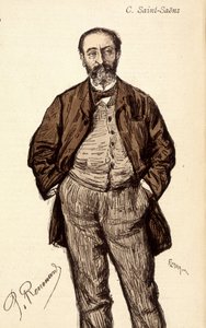 Portret Camille Saint Saens (Saint-Saens) (1835-1921), francuskiego kompozytora. autorstwa Unknown artist