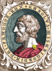 Portret Karola Wielkiego lub Karola I Wielkiego (742 - 814) Król franków. autorstwa Unknown artist