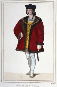 Portret Karola VIII (1470 - 1498), grawerowanie króla Francji z 1830 r autorstwa Unknown artist