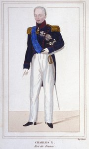Portret Karola X, króla Francji (1757 - 1836) grawerowanie z 1830 r autorstwa Unknown artist