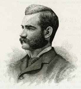 Portret Danenhowera, podporucznika załogi La Jeannette, do misji na północ. Grawerowanie ilustrujące „Le voyage de la Jeannette”” autorstwa Unknown artist