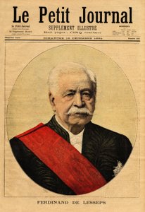 Portret Ferdynanda de Lessepsa (1805-1894), zwanego „wielkim Francuzem”, dyplomaty i przedsiębiorcy, jest głównym promotorem Kanału Sueskiego, który łączy Port-Said nad Morzem Śródziemnym z Suezem nad Morzem Czerwonym (Egipt) i Kanał Panamski, który łączy autorstwa Unknown artist