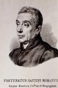 Portret Fortunato Santini (rycina) autorstwa Unknown artist