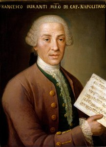 Portret Francesco Durante (1684-1755), organisty i mistrza kaplicy neapolitańskiej Anonimowy obraz. XVIII-wieczna Bolonia, Miejskie Muzeum Bibliograficzne Muzyczne autorstwa Unknown artist