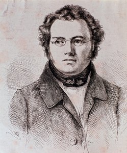 Portret Franza Schuberta (rycina) autorstwa Unknown artist