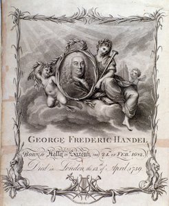 Portret Georga Friedricha Haendla (rycina) autorstwa Unknown artist