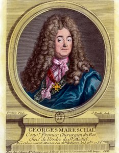 Portret Georgesa Marechala (1658 - 1736), pierwszego chirurga króla w latach 1703 - 1719. Rycina z XVIII wieku. Prywatna kolekcja. autorstwa Unknown artist