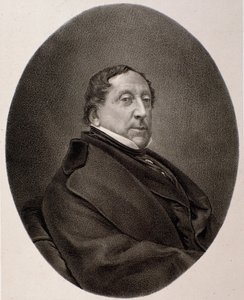 Portret Gioacchino Rossiniego (grafika) autorstwa Unknown artist
