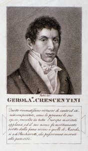 Portret Girolamo Crescentini (rycina) autorstwa Unknown artist