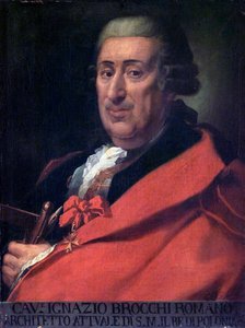 Portret Ignazio Brocchiego, architekta anonimowego, II poł. - Olej na płótnie, 51x66,5 - Accademia di San Luca autorstwa Unknown artist