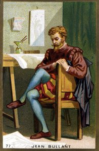 Portret Jeana Bullanta (1520 - 1578) Francuski architekt, projektant i teoretyk. Chromolitografia XIX wieku. autorstwa Unknown artist