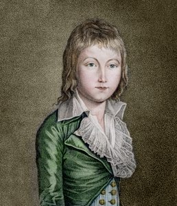Portret Ludwika XVII (1785-1795) delfina Francji Litografia autorstwa Unknown artist