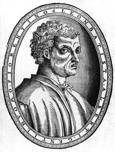 Portret Léona Battisty Albertiego (1404 - 1472), włoskiego humanisty i architekta, grawer sd. autorstwa Unknown artist