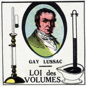 Portret Louisa-Josepha Gay-Lussaca (Louis Joseph Gay Lussac) (1778-1818), francuskiego fizyka i chemika, reprezentowany przez prawo objętości. autorstwa Unknown artist