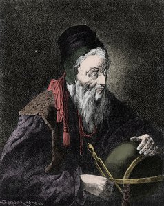 Portret Nostradamusa, Michel de Notre Dame (1503-1566) Francuski astrolog i lekarz - Rycina XIX wieku autorstwa Unknown artist
