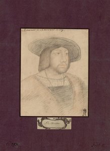 Portret Odety de Foix, wicehrabiego de Lautrec (1485-1528) znanego jako marszałek de Lautrec - Anonim. Kredki na papierze, wymiary: 22,5x17,2,ok. 1546, Pustelnia Państwowa, Petersburg autorstwa Unknown artist