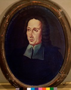 Portret Ottavio Pitoni (1657-1743) włoskiego kompozytora Anonimowy obraz. XVIII-wieczna Bolonia, miejskie muzeum muzyczne autorstwa Unknown artist
