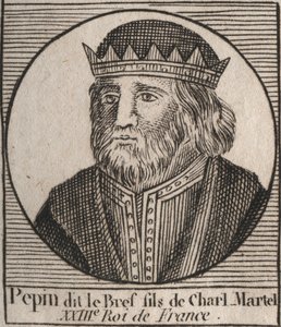 Portret Pepina III to Pepin le Brief autorstwa Unknown artist