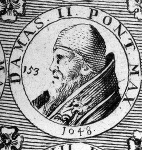 Portret papieża Damaszku II (zm. 1048). autorstwa Unknown artist