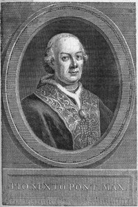 Portret papieża Piusa VI (Pius lub Pio lub Giovanni angelo Braschi) (1775-1799). autorstwa Unknown artist