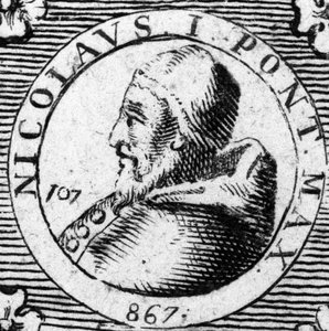 Portret papieża św. Mikołaja I Wielkiego (858-867). autorstwa Unknown artist