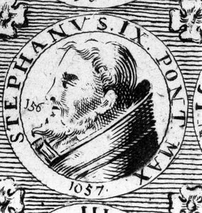 Portret papieża Stefana IX (Stephane 9). autorstwa Unknown artist