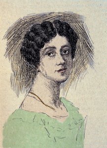 Portret Theodore Ulrike Sophie von Levetzow (1804-1899) Ostatnia miłość Johanna Wolfganga von Goethego (1749-1832) (Portret baronowej Ulrike von Levetzow, ostatniej kochanki Goethego) Grawerowanie autorstwa Unknown artist