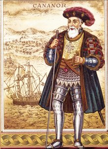 Portret Vasco de Gamy. Chromolitografia. autorstwa Unknown artist