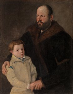 Portret dżentelmena z synem autorstwa Unknown artist
