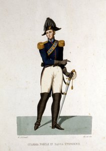 Portret członka gwardii szlacheckiej Państwa Watykańskiego. autorstwa Unknown artist