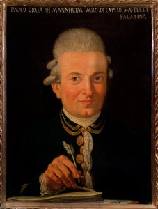 Portret włoskiego kompozytora Paolo Grua (1754-1833) Anonimowy obraz. 18 wiek. Bolonia, Muzeum Miejskie Muzeum Bibliograficzne autorstwa Unknown artist