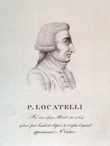 Portret włoskiego skrzypka i kompozytora Pietro Locatelli (1695-1762) Grawer. 18 wiek. Bolonia, miejskie muzeum muzyki autorstwa Unknown artist
