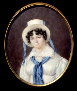 Portret angielskiej przygody Sophie Dawes, baronowej z Feucheres (1790-1840), w stroju myśliwskim Anonimowy obraz pastelowy XIX w. Chantilly, Musee Conde autorstwa Unknown artist