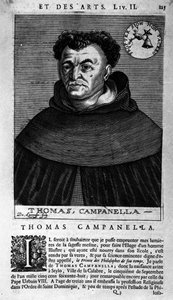Portret włoskiego filozofa Tommaso Campanelli (1568-1639). liść nieznanego pochodzenia z XVII wieku autorstwa Unknown artist