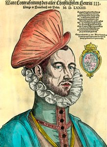 Portret króla Francji Henryka III (1551 - 1589). Grawerowanie z XVI wieku. autorstwa Unknown artist
