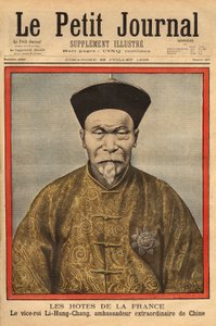 Portret wicekróla Petchili, Li Hung Chung, nadzwyczajnego ambasadora Chin we Francji, podczas oficjalnej wizyty w 1896 r. Grawer w „”Le petit journal”” 28.07.1896. Kolekcja Selvy. autorstwa Unknown artist