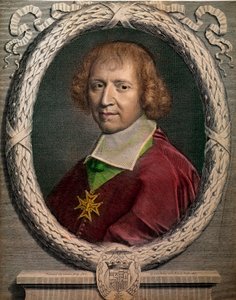Portret kościelnego Francois de Harlay, opactwa Jumieges (1625-1695)” Rycina XVII-wieczny Paryż, Musee Carnavalet autorstwa Unknown artist