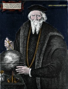 Portret nawigatora Sebastiano Caboto (Sebastien Cabot) (1476 - 1557), który wraz z ojcem odkrył Labrador i Nową Fundlandię. Rytownictwo. autorstwa Unknown artist