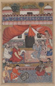 Przygotowanie do ślubu Mahmudy z Młodym Wezyrem z Tuti-namy (Opowieści papugi): Trzydziesta trzecia noc autorstwa Unknown artist
