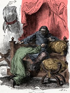 Książę Henryk ofiarowuje swoje życie, gdy jego ojciec wątpi w jego lojalność po zwrocie korony - książę Henryk (znany również jako Bollingbroke, Henryk IV z Anglii autorstwa Unknown artist