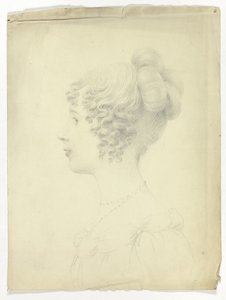 Profil kobiety skierowanej w lewo autorstwa Unknown artist