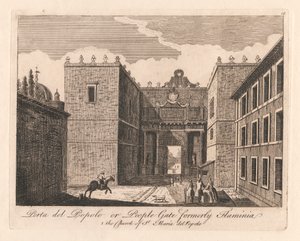 Prota del Popolo lub Brama Ludu dawniej Flaminia: 1. Kościół św. Marii del Popolo autorstwa Unknown artist
