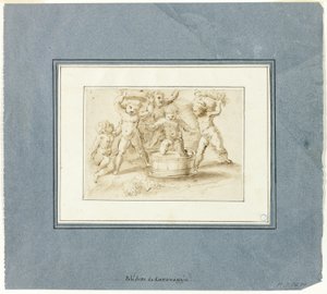 Putti robiący wino autorstwa Unknown artist