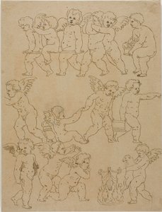 Putti wykonujące zadania autorstwa Unknown artist