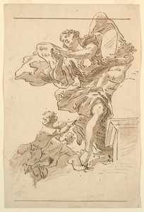 Putti i skrzydlata postać autorstwa Unknown artist