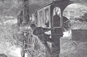 Maszyniści, koniec XIX w. (drewno) autorstwa Unknown artist