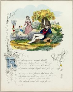 Leżąc na różanym pagórku (walentynka) autorstwa Unknown artist