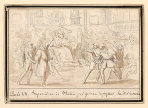 Pojednanie wrogów we Włoszech przez cesarza Henryka VII autorstwa Unknown artist